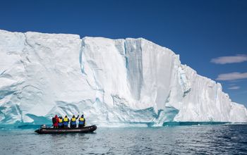 Zodiac cruising in the Weddell Sea