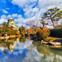 JP Osaka Castle pond during the day.