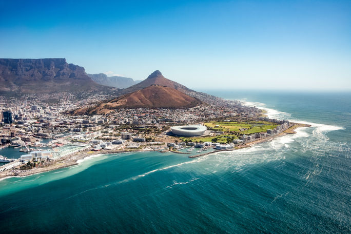 Aerial view of Cape Town, South Africa