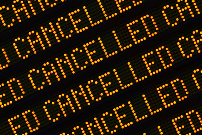 Cancelled sign