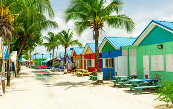 Colorful houses in Barbados