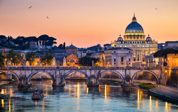 View of St. Peter's Basilica in Rome, Italy