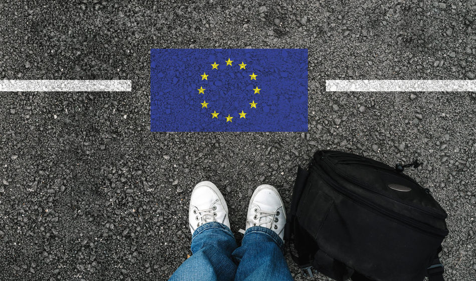 Traveler entering the European Union