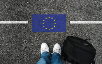 Traveler entering the European Union