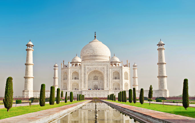 Following a youth trip to India, Benkner fell in love with travel. Pictured, the Taj Mahal.