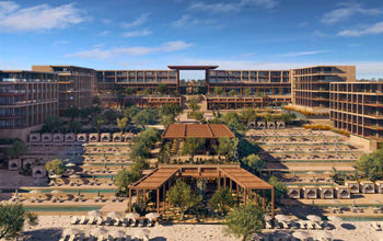 Exterior rendering of the upcoming Grand Hyatt Los Cabos.