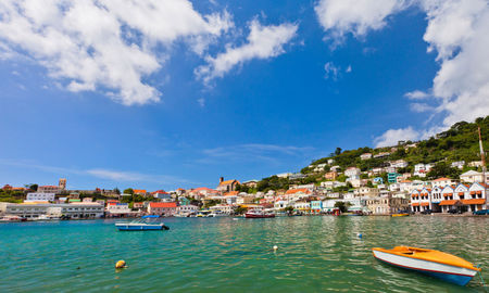 View of Carenage, St. George in the capital city of Grenada (photo via Flavio Vallenari/iStock/Getty Images Plus)