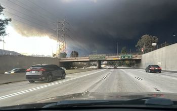 Smoke over Los Angeles amid the wildfires