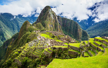 The ancient Incan city of Machu Picchu, Peru.