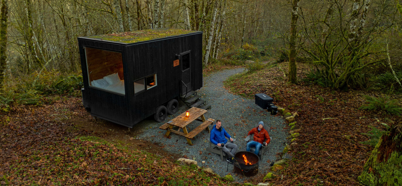 Image: A Postcard Cabins cabin in Skagit Valley, Washington. (Photo Credit: Postcard Cabins)