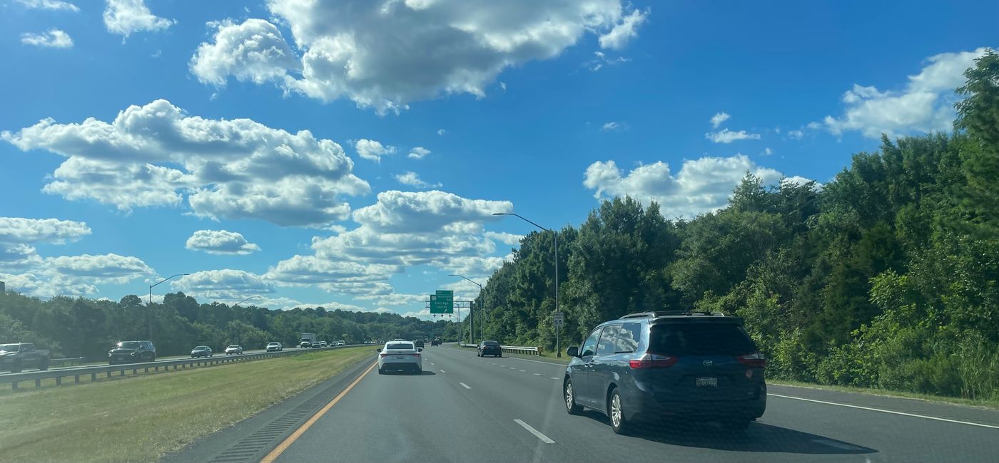 Image: Driving on a highway through Maryland. (Photo Credit: Patrick Clarke)