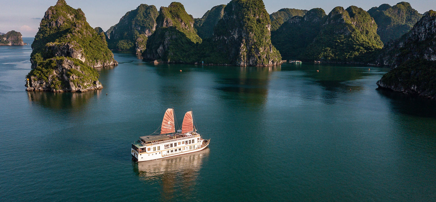 Image: Heritage Line's Violet on Halong Bay in Vietnam (Photo Credit: Heritage Line)