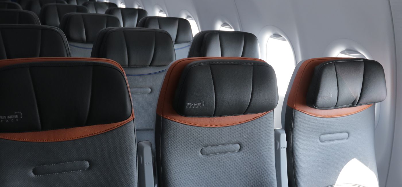 Image: JetBlue's EvenMore seats offer more legroom. (Photo Credit: JetBlue)