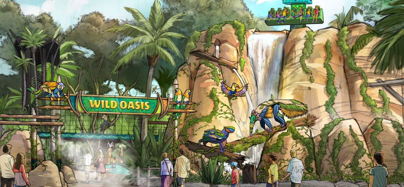 Image: Rendering of Busch Garden Tampa Bay's new realm, Wild Oasis. (Photo Credit: Busch Gardens)