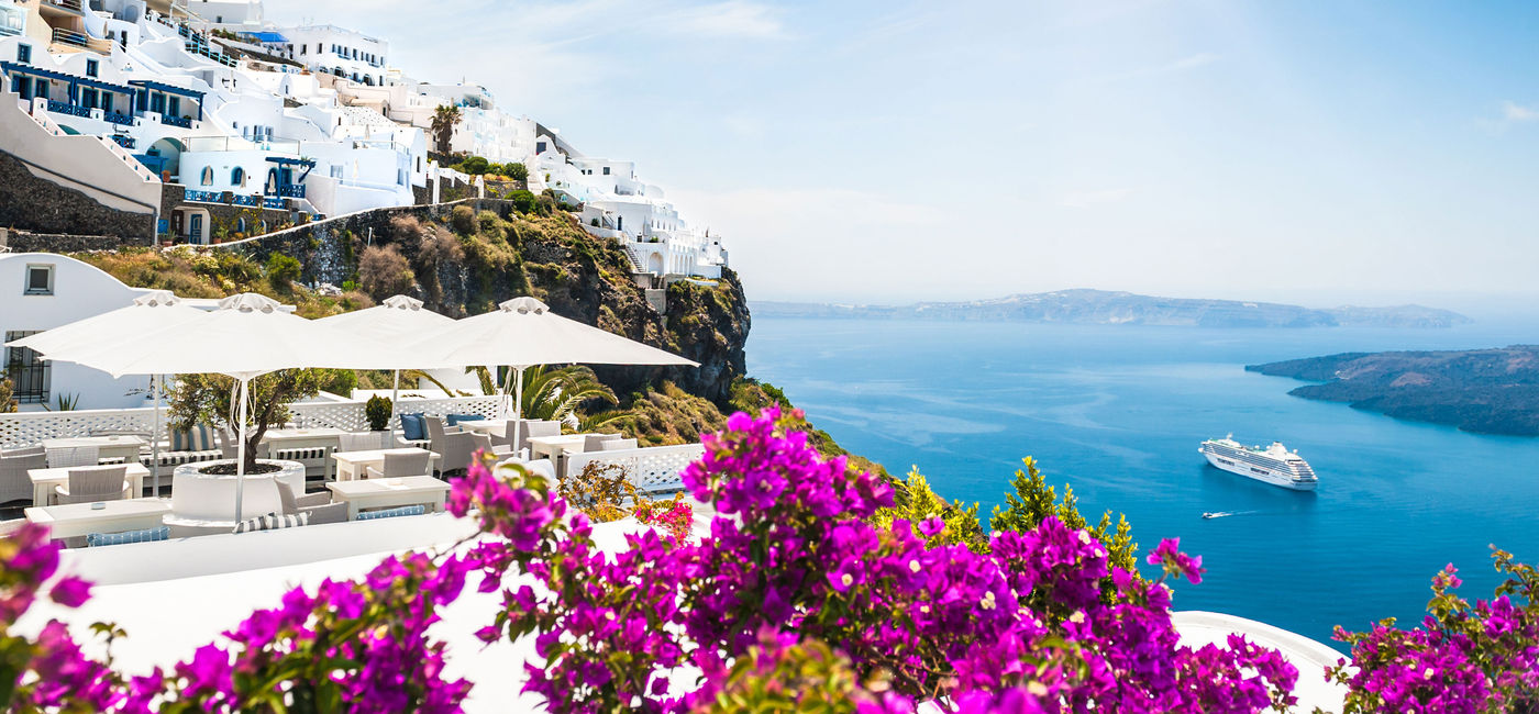 Image: Santorini island, Greece. (photo via Olga_Gavrilova/iStock/Getty Images Plus) (Olga_Gavrilova / iStock / Getty Images Plus)