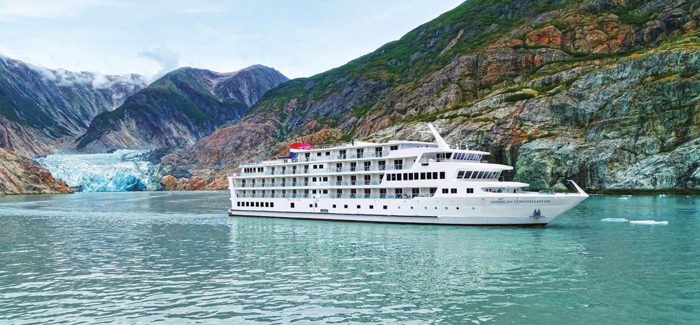 Image: The 175-passenger American Constellation in Alaska. (Photo via American Cruise Lines)