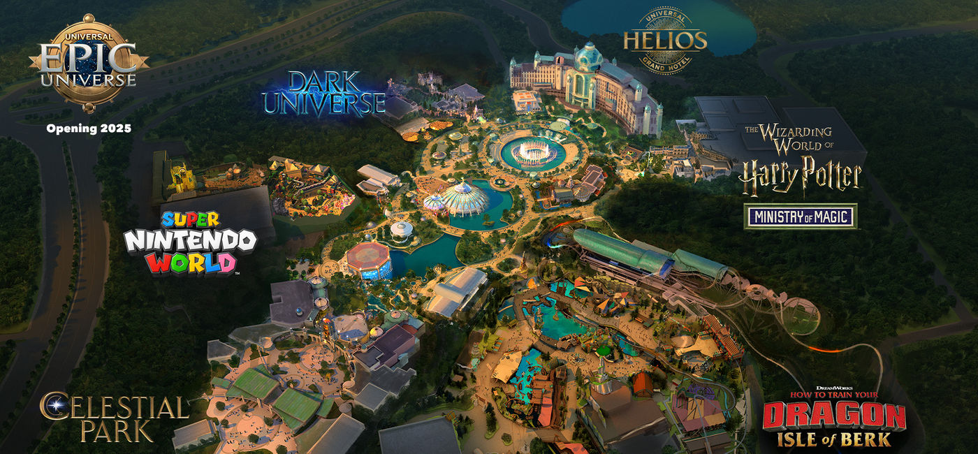 Image: The park map of Universal Epic Universe, coming in 2025. (Photo Credit: Universal Orlando Resort)