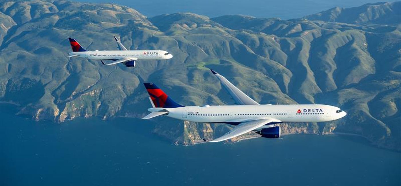 Image: Two Delta Airbus aircraft. (Photo Credit: Delta Air Lines)