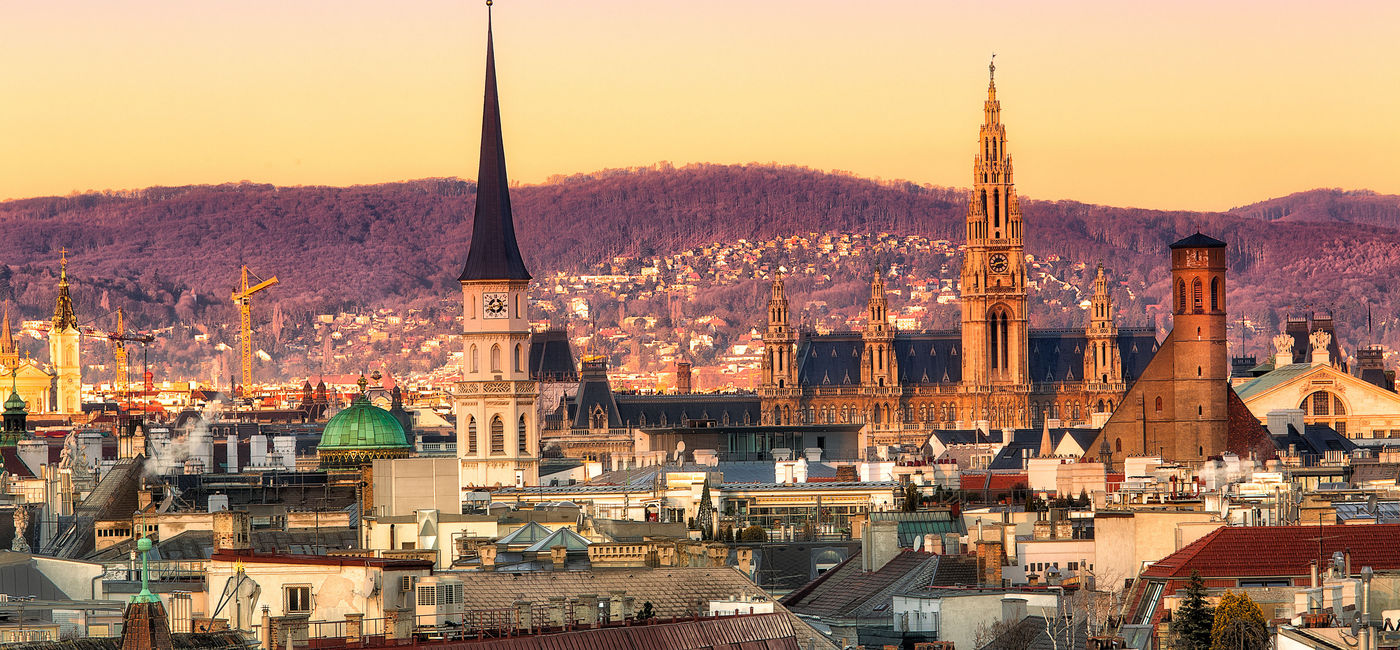 Image: Vienna sunrise. (photo via Alexpoison / iStock / Getty Images Plus)