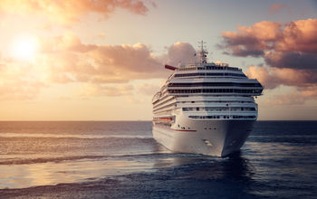 Cruise ship leaving port