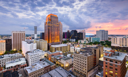 New Orleans, Louisiana, USA CBD skyline at night. (Sean Pavone / iStock / Getty Images Plus)