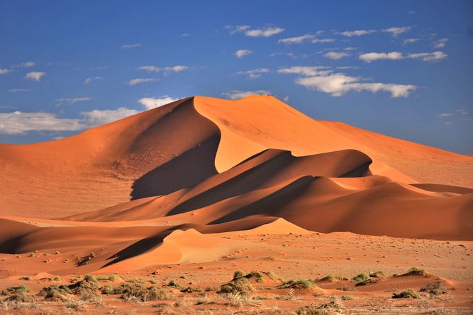 Red desert dunes in Namibia