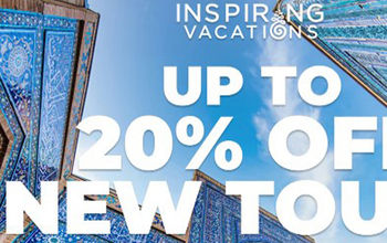 SAVE UP TO 20% OFF BRAND NEW TOURS!