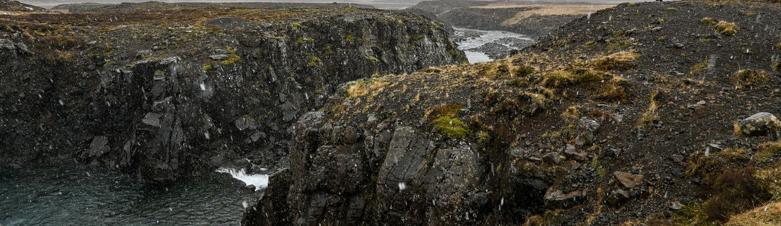 Iceland, Snaefellsnes Peninsula, Waterfall