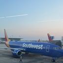 A Southwest Airlines plane at Houston's William P Hobby Airport