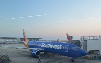 A Southwest Airlines plane at Houston's William P Hobby Airport