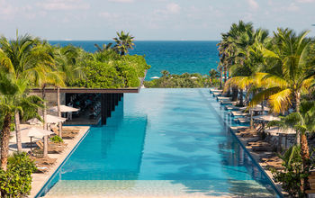 Infinity Pool at Hotel Xcaret and Hotel Xcaret Arte