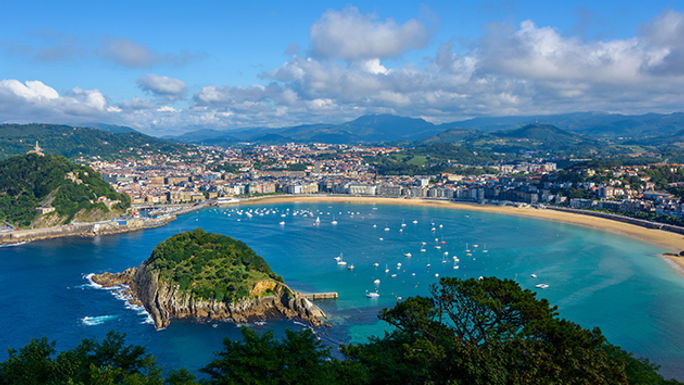 The beautiful coastal city of San Sebastian