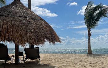 A beautiful day on the beach in Playa del Carmen, Mexico