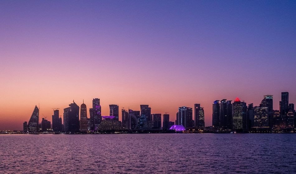 Skyscrapers in front of the ocean