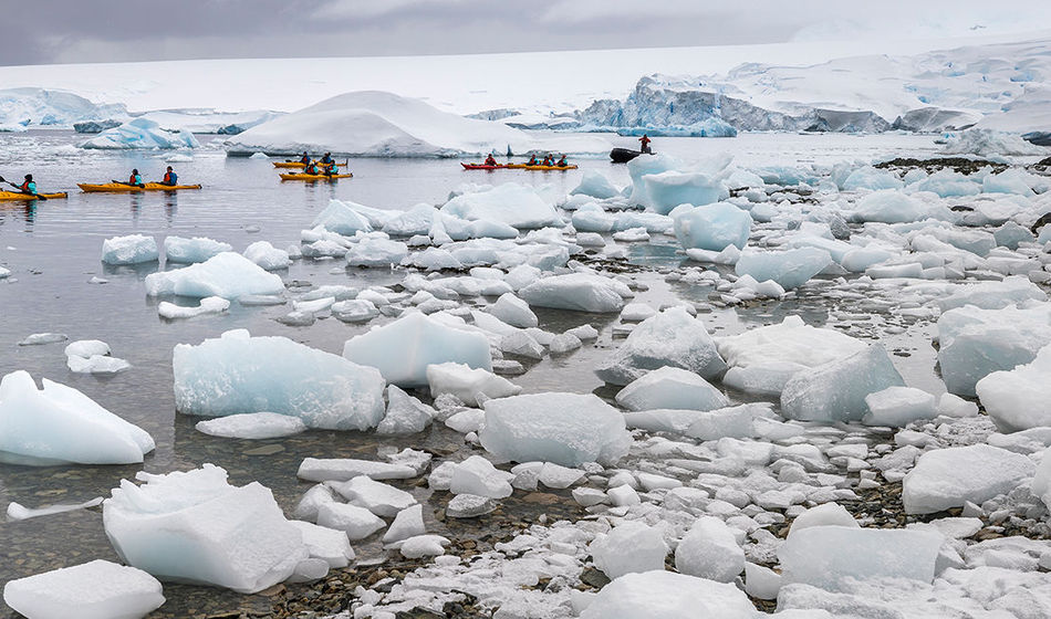 Kayaking at Prospect Point, Antarctica