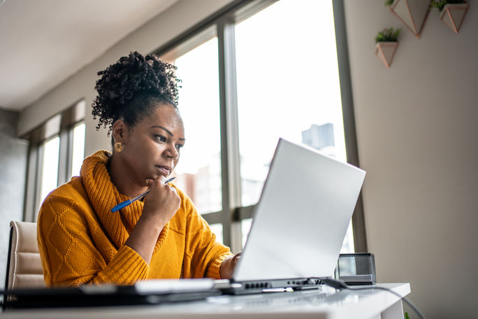 Travel advisor working from the home office