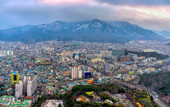 View above Korean city (Silaphop / iStock / Getty Images Plus)