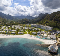 Aerial view over Sandals Saint Vincent and the Grenadines.