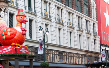 Decorations for the Macy's Thanksgiving Day Parade in New York City